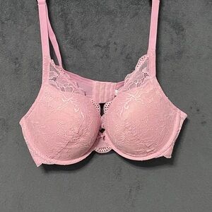 Auden The Sublime Bra Womens 42C Pink Padded Plunge Coverage Push-Up Underwire